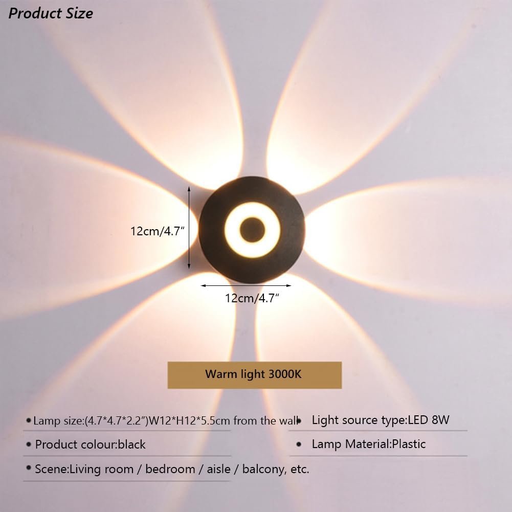 Modern Waterproof Outdoor Wall Sconce LED Wall Light 3000K/6000K