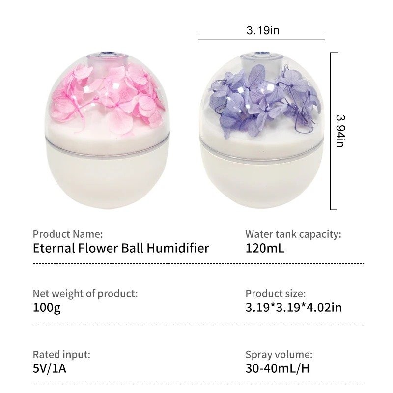 Lacidoll Humidifier 200ml Cute USB Cool Mist Humidifier with Night Light