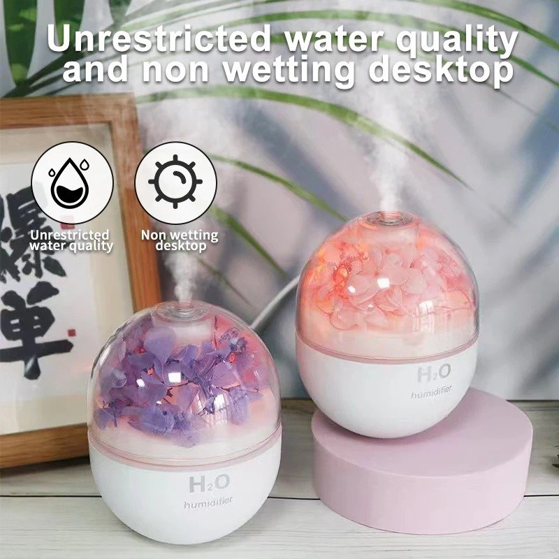 Lacidoll Humidifier 200ml Cute USB Cool Mist Humidifier with Night Light