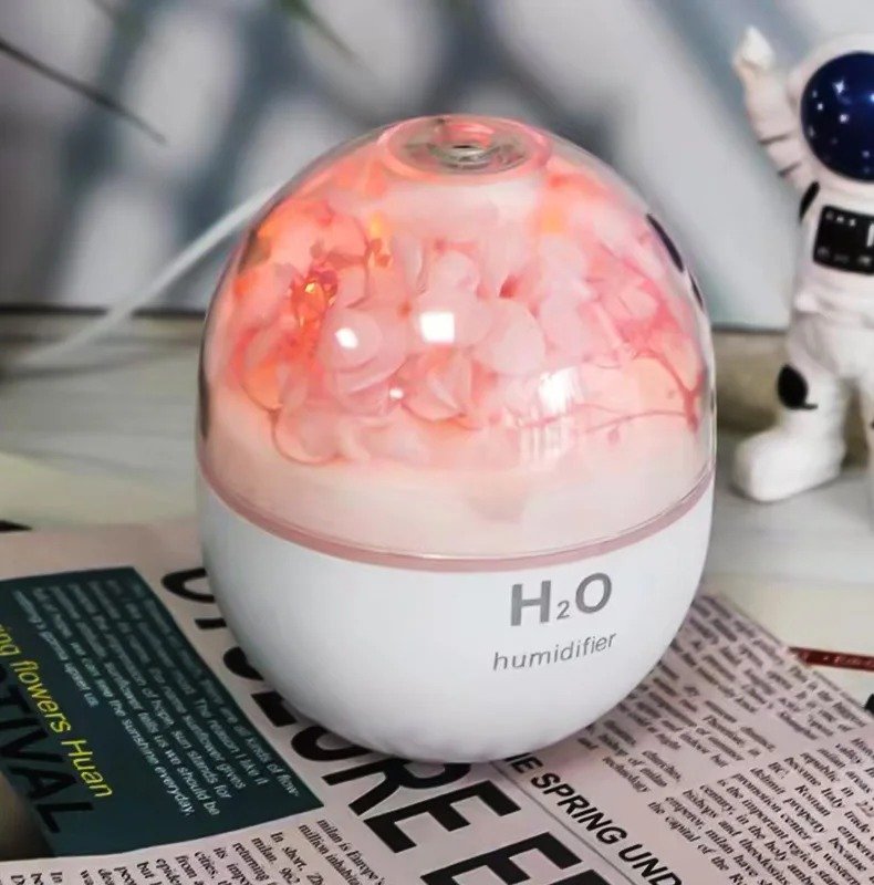Lacidoll Humidifier 200ml Cute USB Cool Mist Humidifier with Night Light
