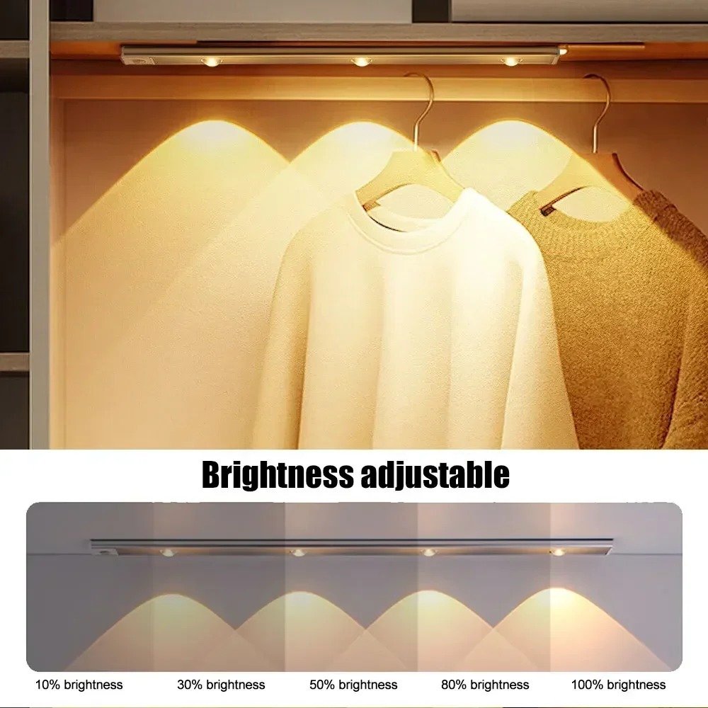 Wireless Motion Sensor Under Cabinet Lights – Rechargeable 3-Color LED Cabinet Light