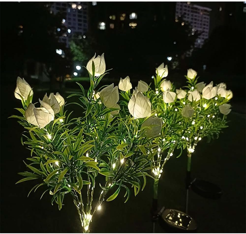 Flowers Landscape Solar Garden Light with 42 LED Warm White Flowers