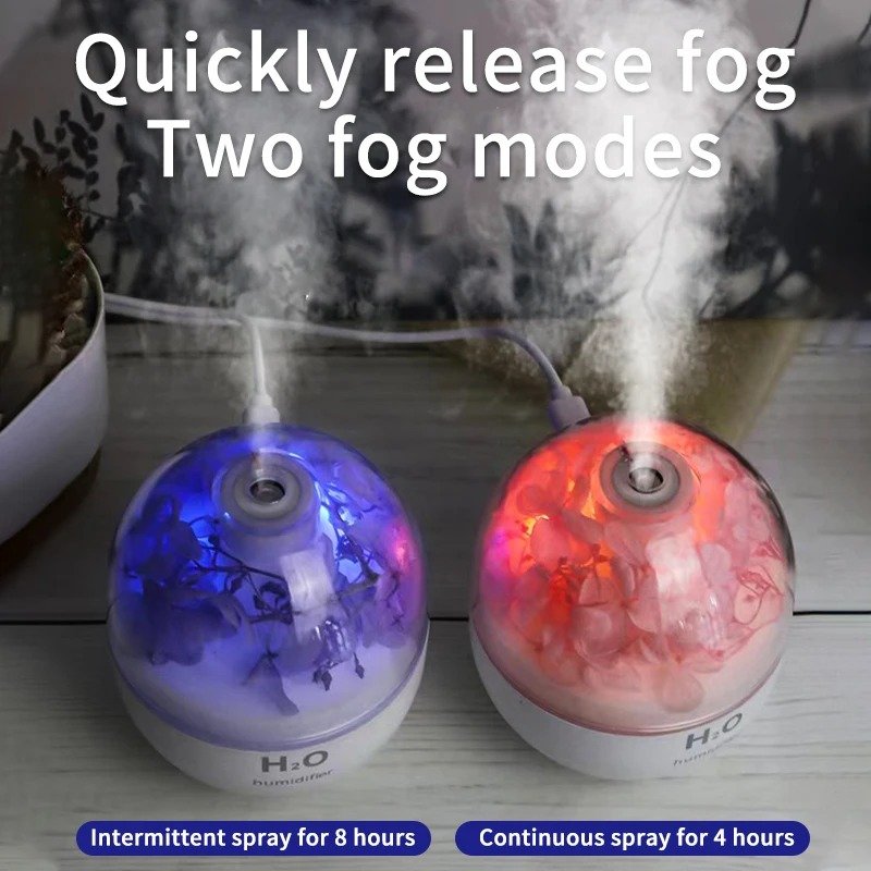 Lacidoll Humidifier 200ml Cute USB Cool Mist Humidifier with Night Light