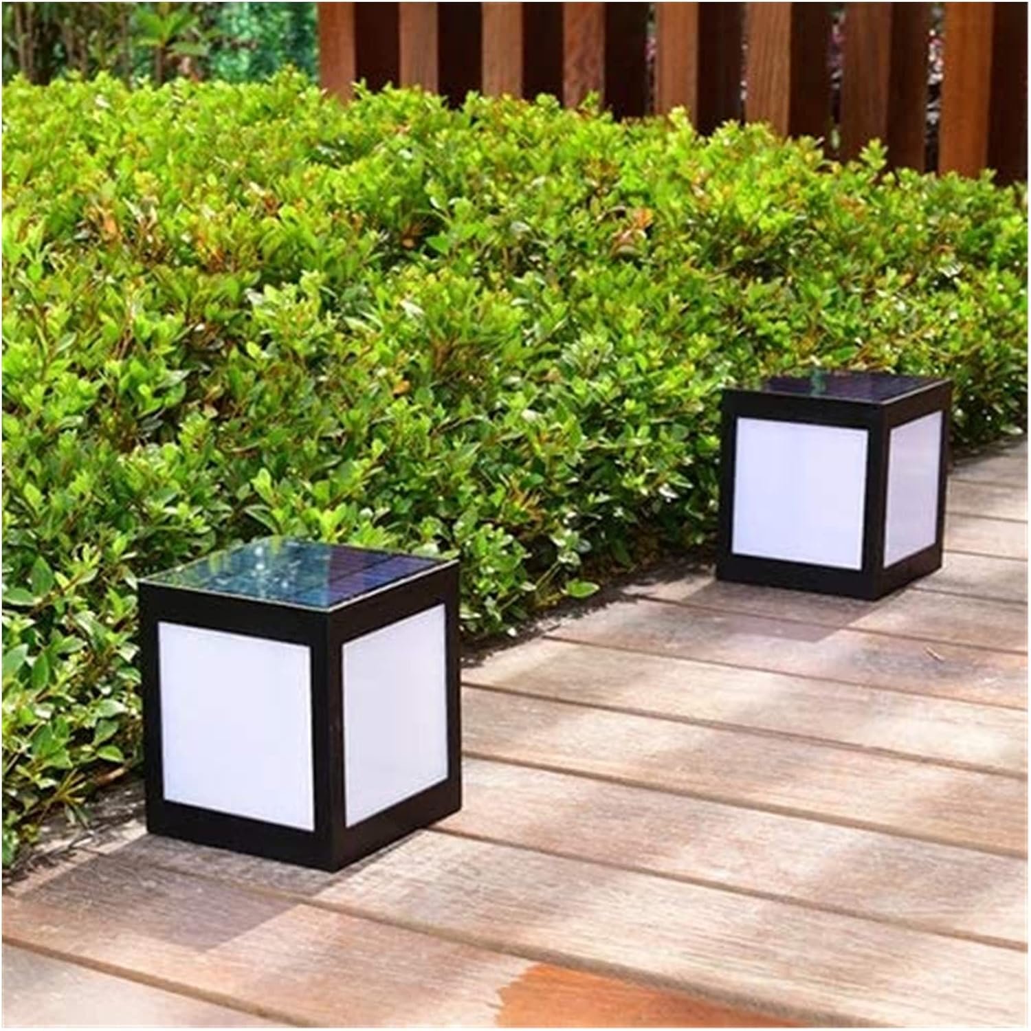 Solar Light for Yard Outdoor Column Wall Light Retro Rust Bronze