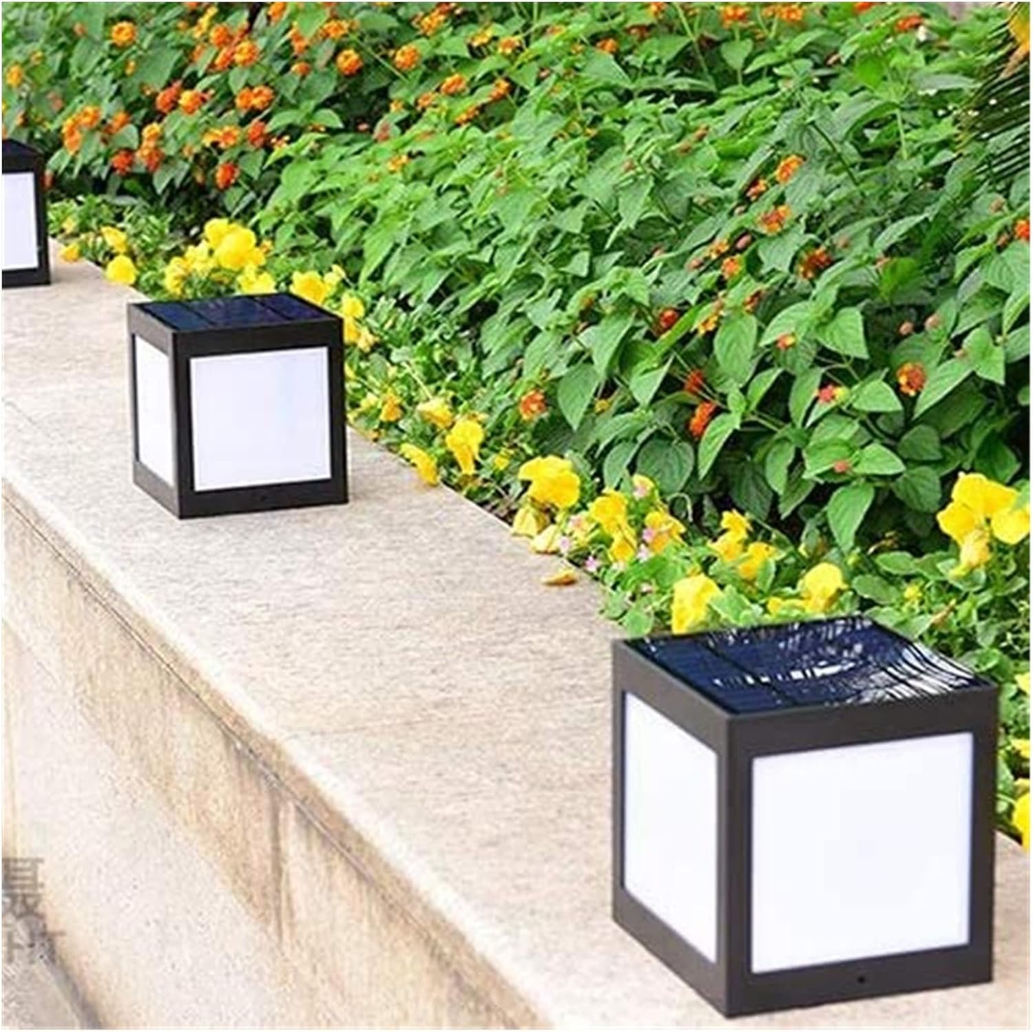 Solar Light for Yard Outdoor Column Wall Light Retro Rust Bronze
