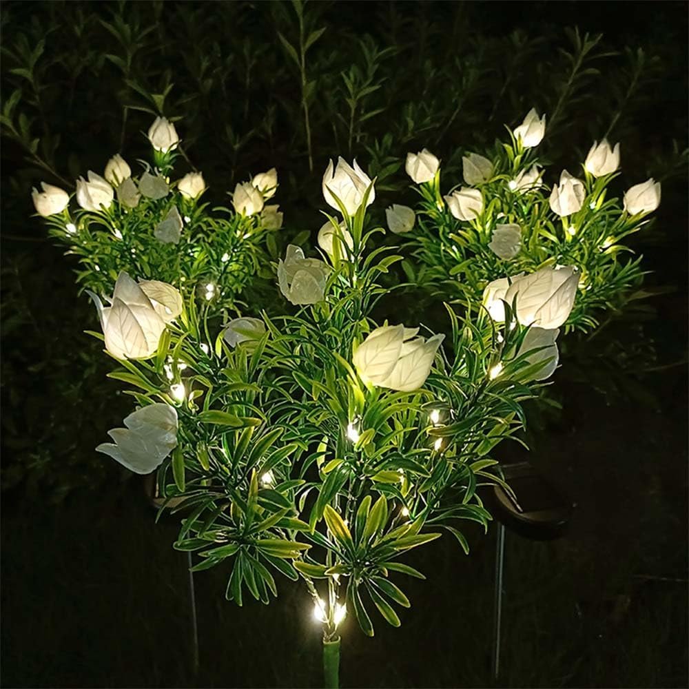 Flowers Landscape Solar Garden Light with 42 LED Warm White Flowers